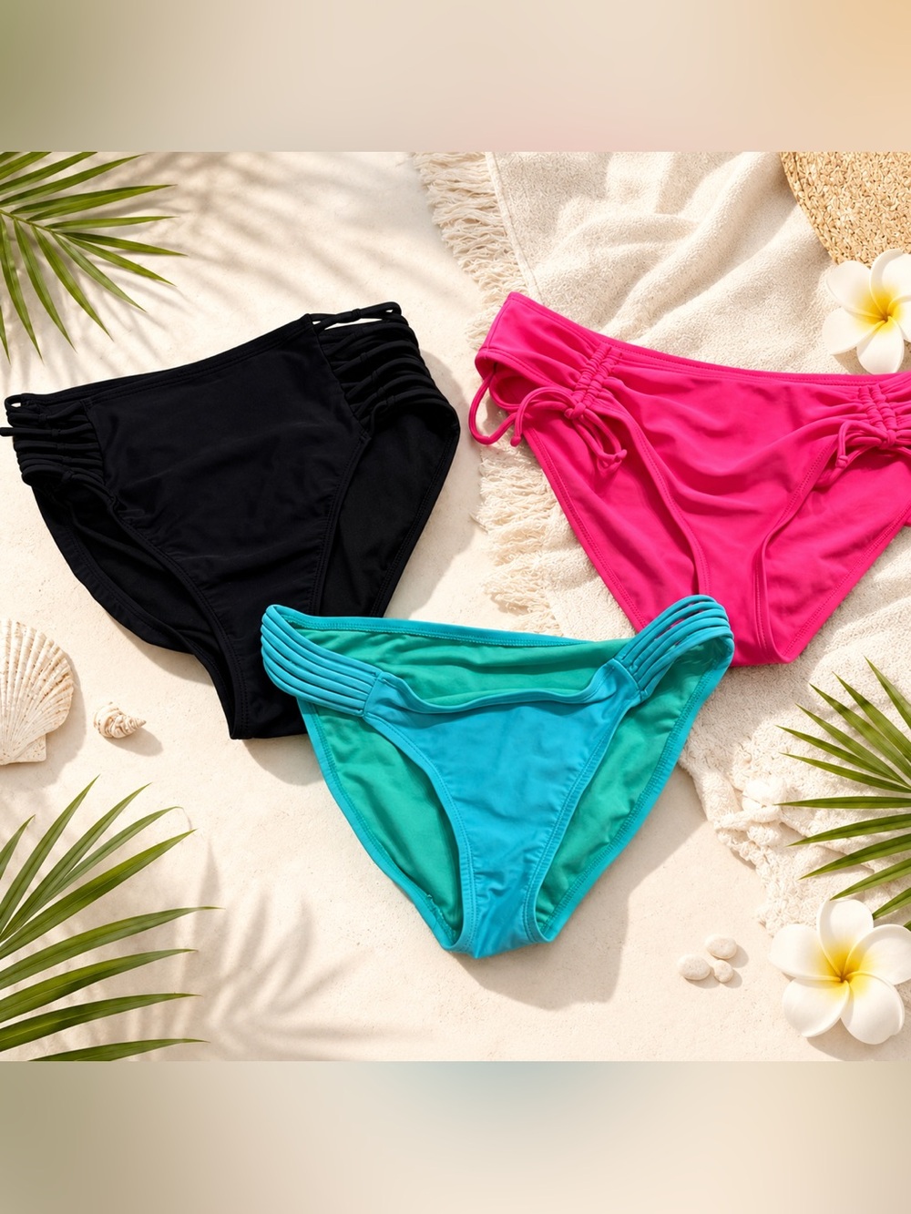 3 Pair of Women’s Bikini Bottoms- Medium